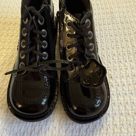 Kickers Kick Hi Zip Core Lace With Side Zip In Black Patent ( UNISEX ) - Picture 12 of 14